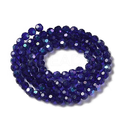 Electroplate Transparent Glass Beads Strands LS-EGLA-A035-T4mm-L06-1