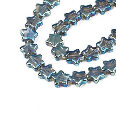 Electroplate Glass Beads Strand EGLA-S188-17-B01-1