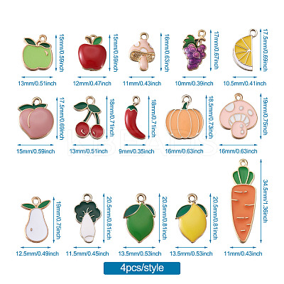 Alloy Enamel Pendants ENAM-CD0001-06-1