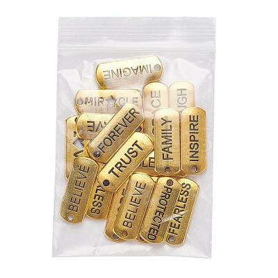 18Pcs 18 Style Tibetan Style Alloy Rectangle Pendants TIBEP-YW0001-34AG-1