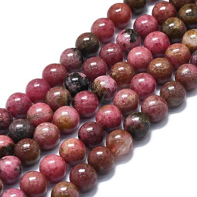 Natural Rhodonite Beads Strands G-K245-A11-04-1