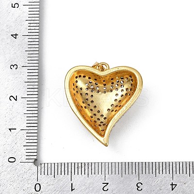 Brass Micro Pave Clear Cubic Zirconia Pendants KK-S528-20G-A-1