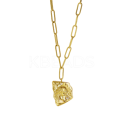304 Stainless Steel Girl Shape Pendant Necklaces WT7593-1-1