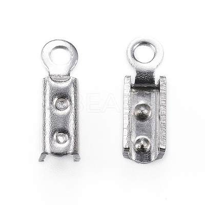 Tarnish Resistant 304 Stainless Steel Folding Crimp Ends LS-STAS-P107-06P-1