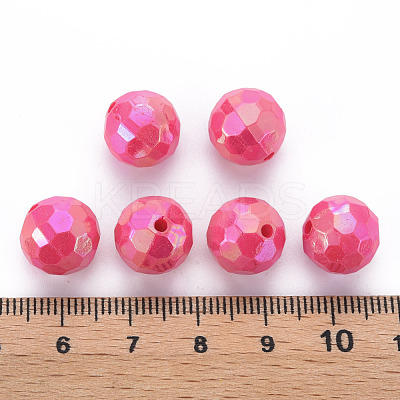 Opaque Acrylic Beads TACR-S154-10F-02-1