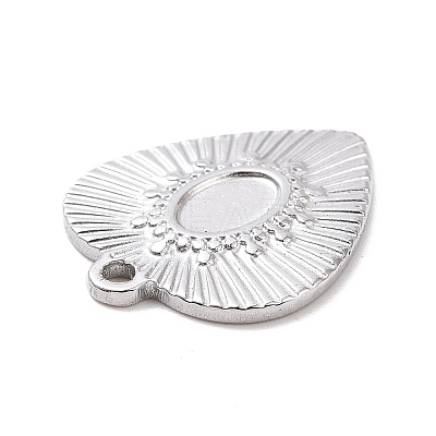 304 Stainless Steel Pendant Cabochon Settings STAS-G287-11-1