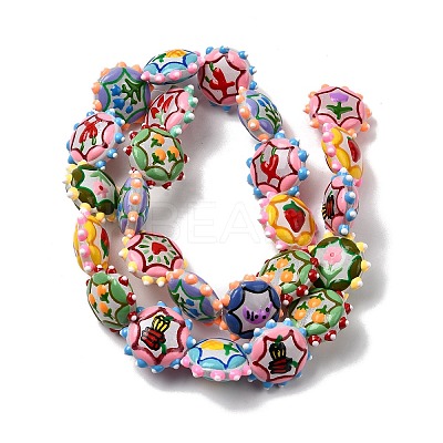Baking Paint Glass Enamel Beads LAMP-K039-34A-1