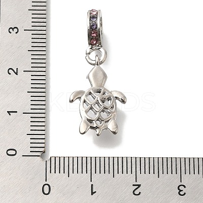 Rack Plating Alloy Rhinestone European Dangle Charms FIND-H005-45P-03-1