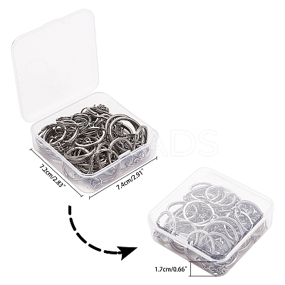 304 Stainless Steel Keychain Ring STAS-UN0003-23P-1