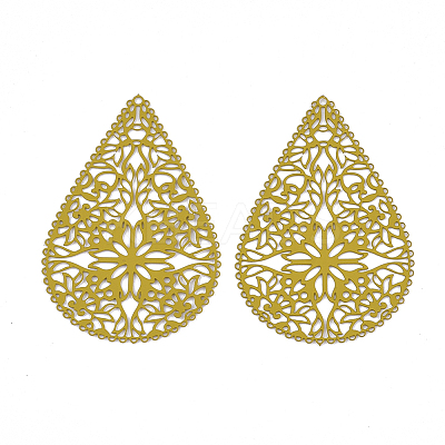 430 Stainless Steel Filigree Pendants LS-X-STAS-S108-15E-1