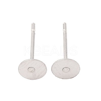 Tarnish Resistant Original Color Stainless Steel Stud Earring Findings X-STAS-E025-5-1