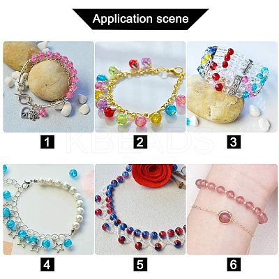 Spray Painted Crackle Glass Beads Sets CCG-PH0003-08-1
