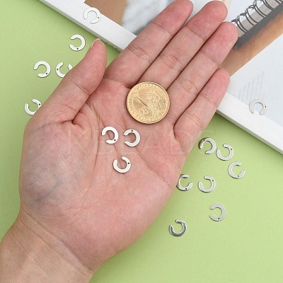 Tarnish Resistant 304 Stainless Steel Letter Charms STAS-O072-C-1
