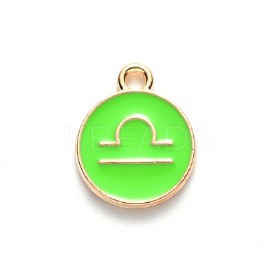 Alloy Enamel Pendants X-ENAM-S124-01B-06K-1