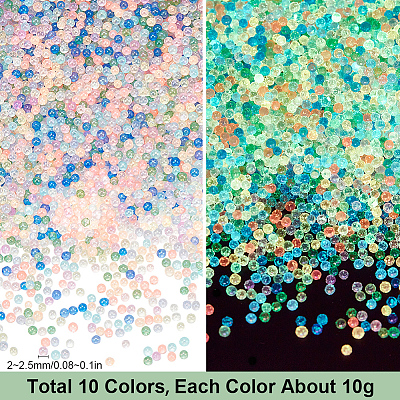 100G 10 Colors Luminous Bubble Beads MRMJ-SC0001-31-1