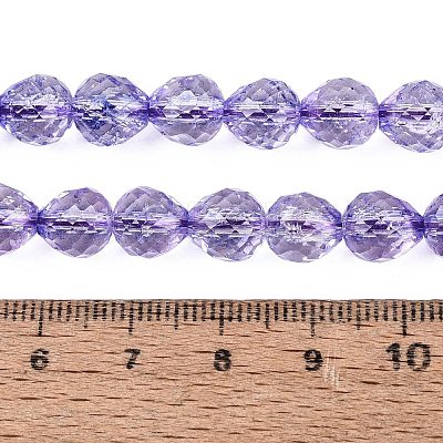 Crackle Transparent Glass Beads Strands GLAA-N068-04A-07-1
