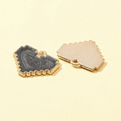 20Pcs 5 Colors Light Gold Plated Alloy Enamel Pendants ENAM-FS0001-37-1