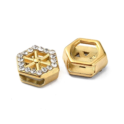 Ion Plating(IP)  304 Stainless Steel Slide Charms STAS-C089-06I-G-1