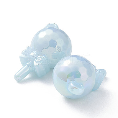 UV Plating Rainbow Iridescent Acrylic Pendants OACR-F008-03-1