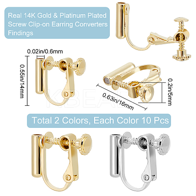 20Pcs 2 Colors Brass Converters Findings KK-BBC0009-39-1