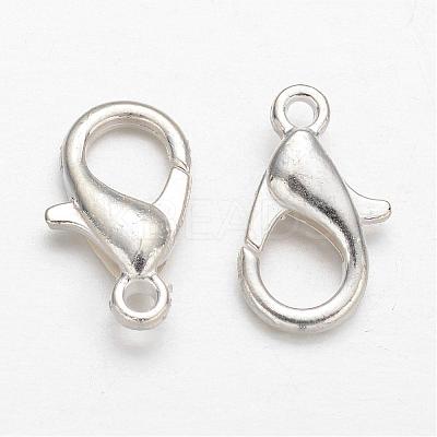 Silver Color Plated Alloy Lobster Claw Clasps X-E102-S-1