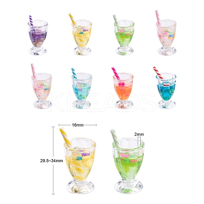 Transparent Resin Pendants RESI-CJC0017-01-1