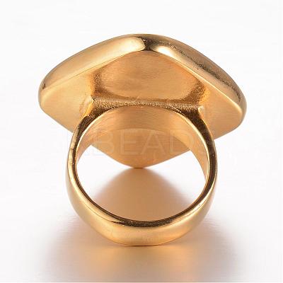 Ion Plating(IP) 304 Stainless Steel Wide Band Rings STAS-G067-04-16mm-1