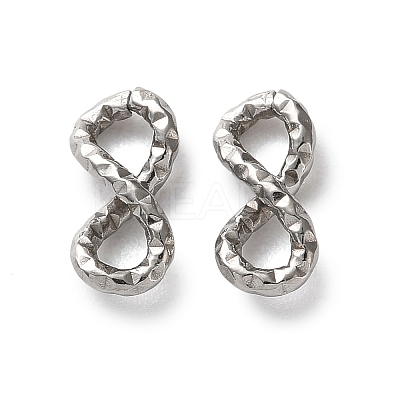 304 Stainless Steel Textured Infinity Linking Rings STAS-R164-03P-02-1