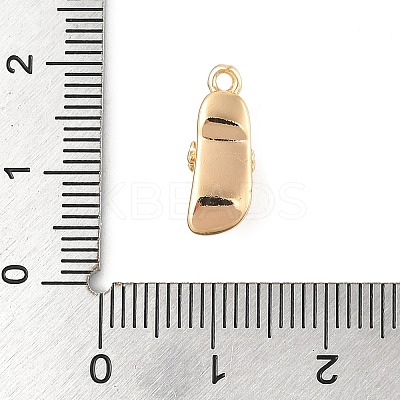 Brass Micro Pave Clear Cubic Zirconia Pendants KK-R219-27G-1