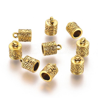 Tibetan Style Cord Ends TIBEP-LF10887YKG-AG-FF-1