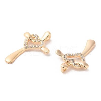 Brass & Cubic Zirconia Pendants KK-G468-43G-1