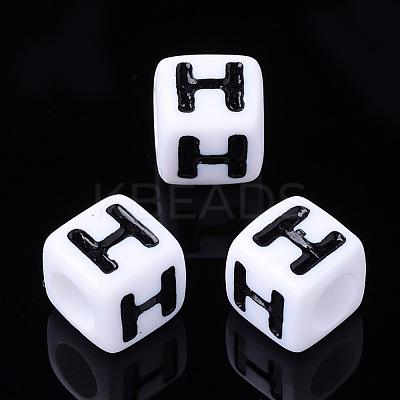 Letter Acrylic Beads PL37C9129-H-1