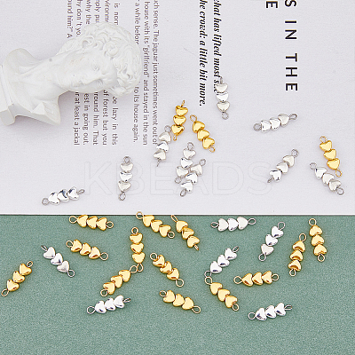80Pcs 2 Colors Alloy Connector Charms PALLOY-HY0001-01-1