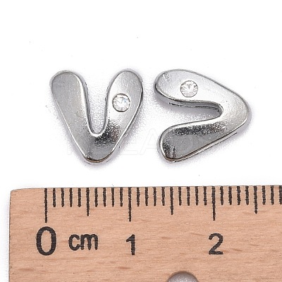 Letter Slider Beads for Watch Band Bracelet Making ALRI-O012-V-NR-1