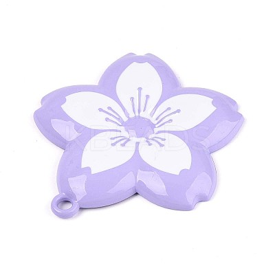 Spray Painted Alloy Big Pendants PALLOY-T092-81B-1