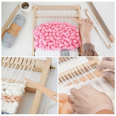 Wooden Knitting Fork and Big Eye Needle Sets TOOL-NB0001-27-1