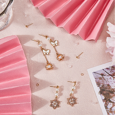 80Pcs Brass Stud Earrings Findings DIY-CN0002-89-1