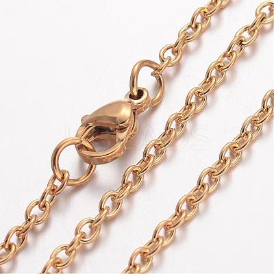 Ion Plating(IP) 304 Stainless Steel Necklace MAK-K004-13G-1