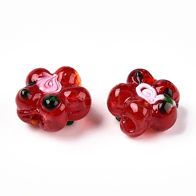 Handmade Lampwork Beads Strands LAMP-D015-08L-1