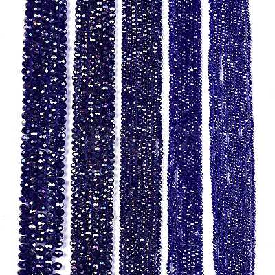 Electroplate Glass Beads Strands EGLA-A044-T6mm-B06-1