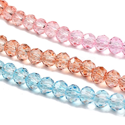 Transparent Painted Glass Beads Strands LS-DGLA-A034-T3mm-A19-1