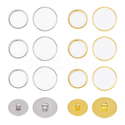 80Pcs 4 Style Plastic Shank Buttons BUTT-OC0001-52-1