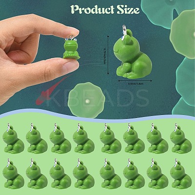 50Pcs Opaque Resin Pendants RESI-SZ0002-08-1
