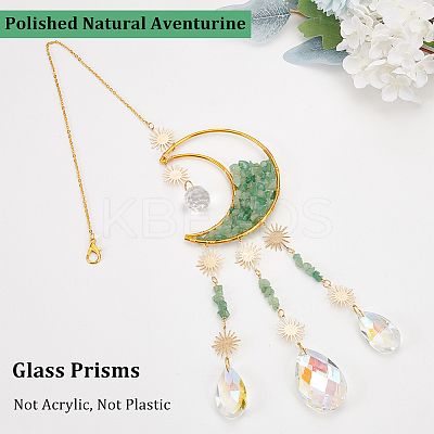 Crystal Chandelier Glass Teardrop Pendant Decorations HJEW-PH01778-03-1