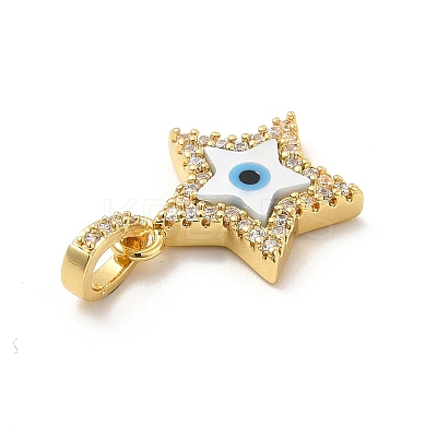 Brass Micro Pave Cubic Zirconia Pendants KK-C009-02A-1