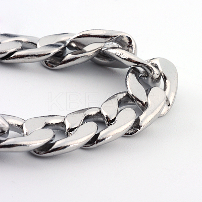 Non-Tarnish 304 Stainless Steel Curb Chains Necklaces X-NJEW-R063-30P-1