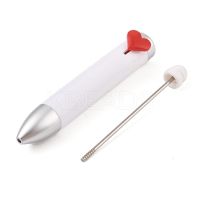 Heart Plastic Ball-Point Pen LS-AJEW-P126-B02-1