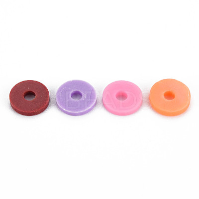 Handmade Polymer Clay Beads Strands CLAY-R089-8mm-T007-1