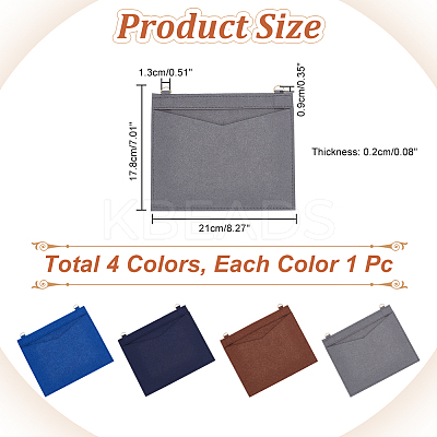 4Pcs 4 Colors Wool Felt Bag Organizer Inserts FIND-WR0007-27A-1