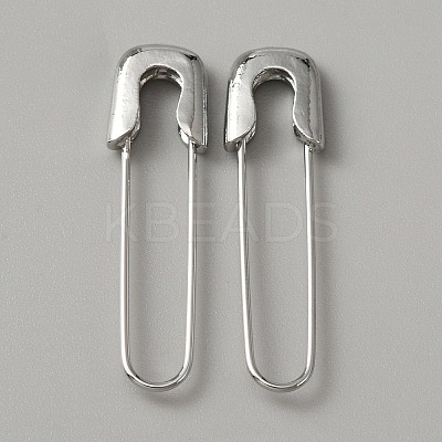 Exquisite Alloy Safety Pin Shape Hoop Earrings for Women EJEW-WH0001-17P-1